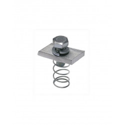 Tuerca inserto basica 3/8 + arandela grower + resorte y bulon 3/8
