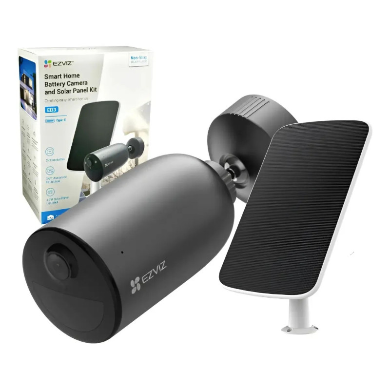 Cámara de seguridad EZVIZ EB3-R200 3MP KIT con panel solar