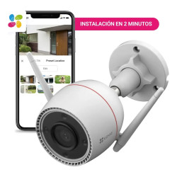 Cámara de seguridad EZVIZ CAMARA H3C 3MP IP67 con detección inteligente