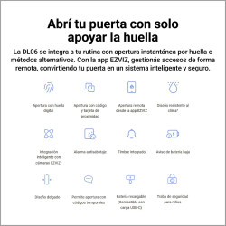 Cerradura inteligente EZVIZ con acceso huella  CS-DL06-R100