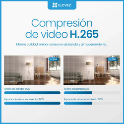 Cámara de seguridad EZVIZ CAMARA H3C 3MP IP67 con detección inteligente