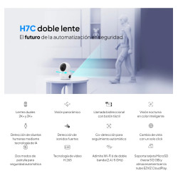 Cámara de seguridad EZVIZ H7C 4+4MP con seguimiento inteligente