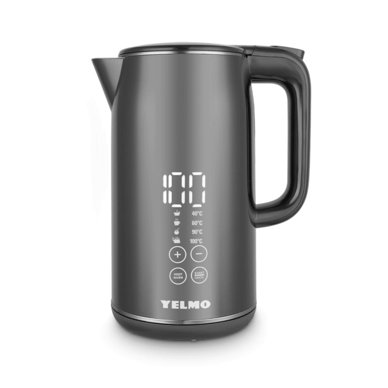 Pava eléctrica DIGITAL YELMO PE-3912 1,7 litros 2200W negro