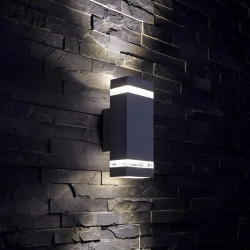 Aplique ARTELUM ANKA bidireccional para 2 luces GU10 negro