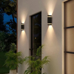 Aplique ARTELUM ECO bidireccional para 2 luces GU10 negro