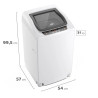 Lavarropas automático GAFA FUZZY FIT carga superior 7kg 750rpm blanco
