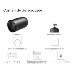 Cámara de seguridad EZVIZ EB3 2K 3MP kit con panel solar