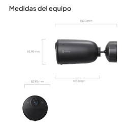 Cámara de seguridad EZVIZ EB3 2K 3MP kit con panel solar
