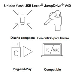LEXAR PEN DRIVE 32GB USB 2.0 V40 JUMPDRIVE
