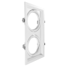 Artefacto de embutir MACROLED cardánico para 2 luces AR111 c/zócalo blanco