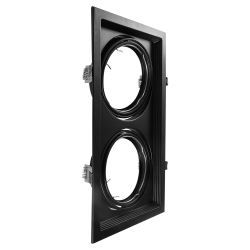 Artefacto de embutir MACROLED cardánico para 2 luces AR111 2 luces negro