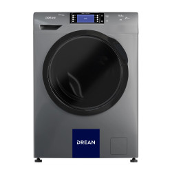 Lavarropas automático DREAN LCFDR1012TG carga frontal 10,5kg 1200rpm WiFi silver inverter