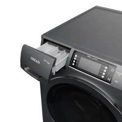 Lavarropas automático DREAN LCFDR1012TG carga frontal 10,5kg 1200rpm WiFi silver inverter