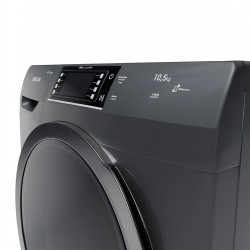 Lavarropas automático DREAN LCFDR1012TG carga frontal 10,5kg 1200rpm WiFi silver inverter