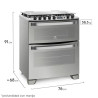 Cocina ELECTROLUX 76DXQ multigas doble horno 76cm 5 hornallas acero inoxidable