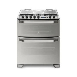 Cocina ELECTROLUX 76DXQ multigas doble horno 76cm 5 hornallas acero inoxidable