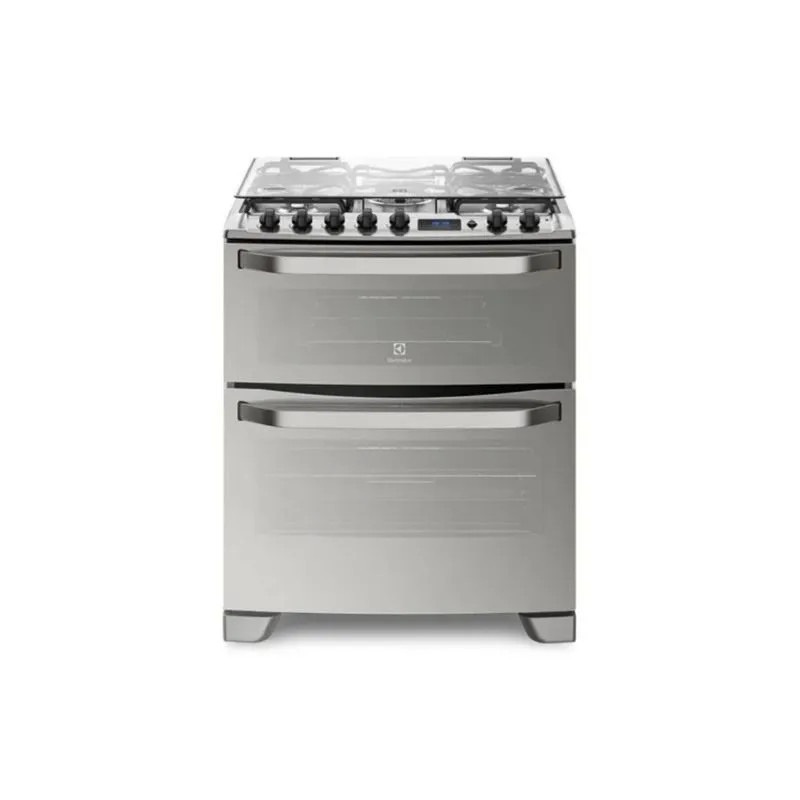 Cocina ELECTROLUX 76DXQ multigas doble horno 76cm 5 hornallas acero inoxidable