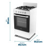 Cocina PHILCO 94PHCN50B Multigas 50cm 4 hornallas blanca