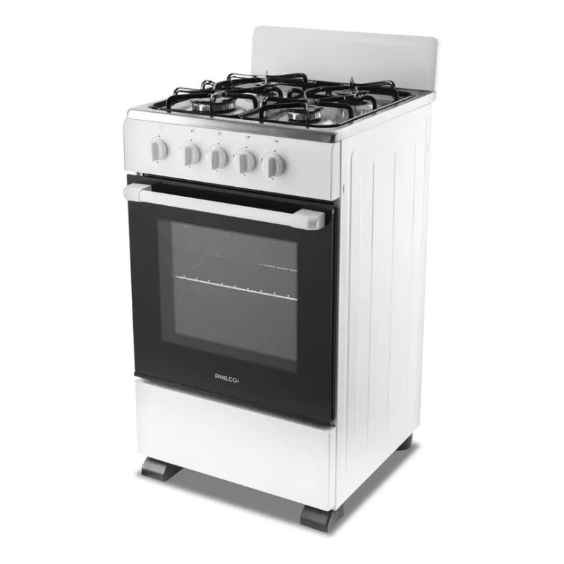 Cocina PHILCO 94PHCN50B Multigas 50cm 4 hornallas blanca