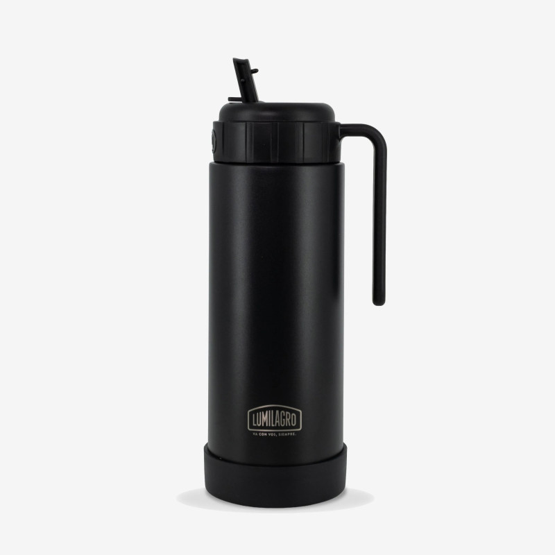 Termo Acero LUMILAGRO ETT0378/N pampa 1 LT acero inoxidable negro