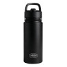 Botella térmica LUMILAGRO ETW031 tapón rebatible 530ml acero inoxidable negro