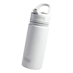 Botella térmica LUMILAGRO ETW031 tapón rebatible 530ml acero inoxidable blanco