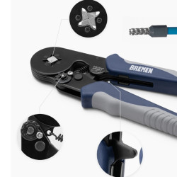 Pinza crimpeadora BREMEN para terminales TIFF 0,25 a 10 mm2