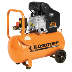 Compresor de aire LUSQTOFF mando directo 50L 2,5HP 220V con kit 5 piezas LC2550B-8KIT