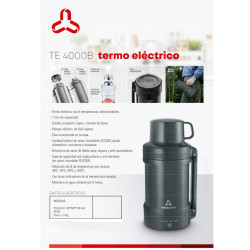 Termo eléctrico ULTRACOMB TE-4000B 1 litro 1000W acero inoxidable negro