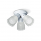 Aplique para ventilador SAN JUSTO LUJAN para 3 luces E27 tulipa policarbonato blanco