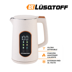 Pava eléctrica LUSQTOFF LQ-PV806 1,7 Litros 2200W digital tactil marmolada