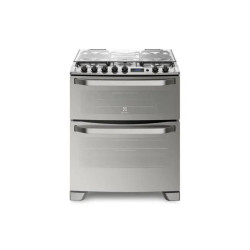 Cocina ELECTROLUX 76DXQ multigas doble horno 76cm 5 hornallas acero inoxidable OUTLET