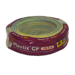 Cable unipolar IMSA 1,5mm2 rollo verde/amarillo CLASE 5 IRAM 2183