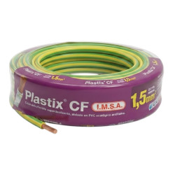 Cable unipolar IMSA 1,5mm2 rollo verde/amarillo CLASE 5 IRAM 2183