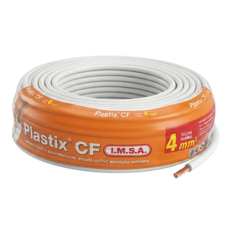 Cable unipolar IMSA 4,0mm2 rollo blanco CLASE 5 IRAM 2183