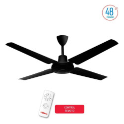 Ventilador de techo LILIANA VTHN104R 48' 65W 4 paletas metálicas negro