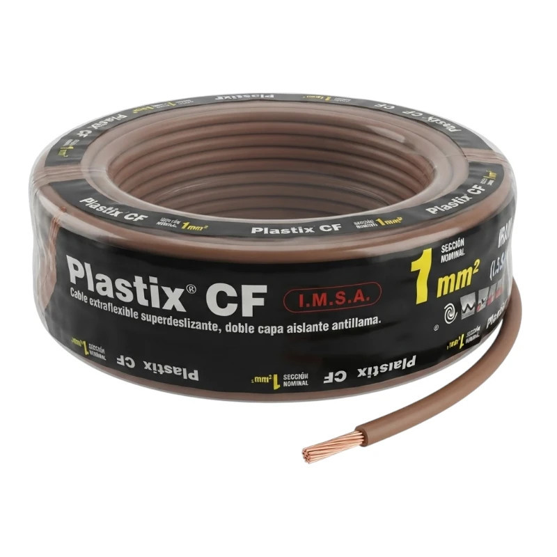 Cable unipolar IMSA 1,0mm2 rollo marron CLASE 5 IRAM 2183