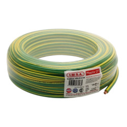 Cable unipolar IMSA 6,0mm2 rollo verde/amarillo CLASE 5 IRAM 2183