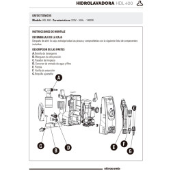 Hidrolavadora ULTRACOMB HDL-400 1400W eco-friendly