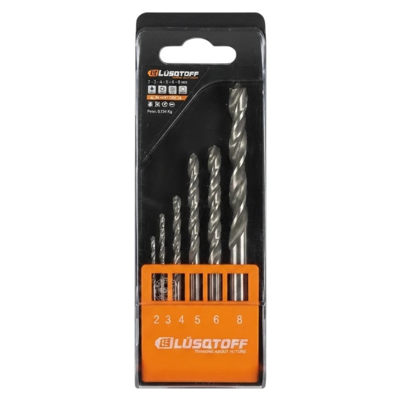 Kit de mechas acero rapido LUSQTOFF 6 piezas JMHSS6PZ-9