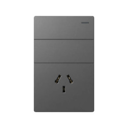 Llave MONACO 2 puntos y 1 toma combiando 10A 250vca gris