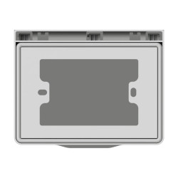 Caja MONACO con tapa exterior IP55 rectangular blanco