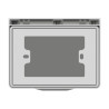 Caja MONACO con tapa exterior IP55 rectangular blanco