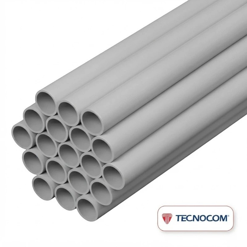 Caño rígido TECNOCOM pvc 22mm 7/8 3 metros 24 UNIDADES (Paquete cerrado)