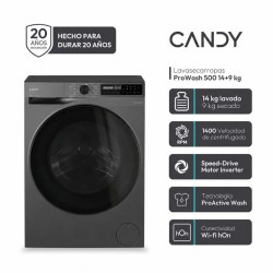 Lavasecarropas CANDY BWR4149BL9G-12 WIFI inverter carga frontal 14/9kg 1400rpm gris