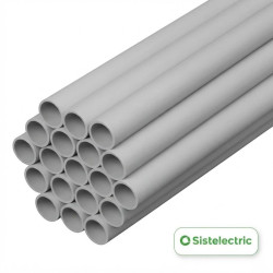 Caño rígido SISTELECTRIC pvc 22mm 7/8 3 metros POR 24 UNIDADES (Paquete cerrado)