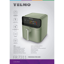 Freidora de aire YELMO FR7311 digital 7 Litros 1700W