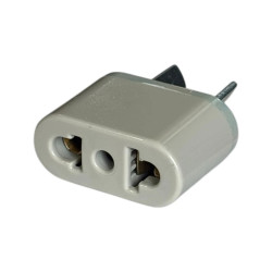 Ficha adaptadora MIG con salida perno chato blanco