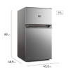 Heladera Bajo Mesada GAFA HGMDP1P con freezer 85 Litros Plata