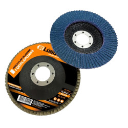 Disco flap LUSQTOFF grano 120 oxido de aluminio LQDFLAPOX120